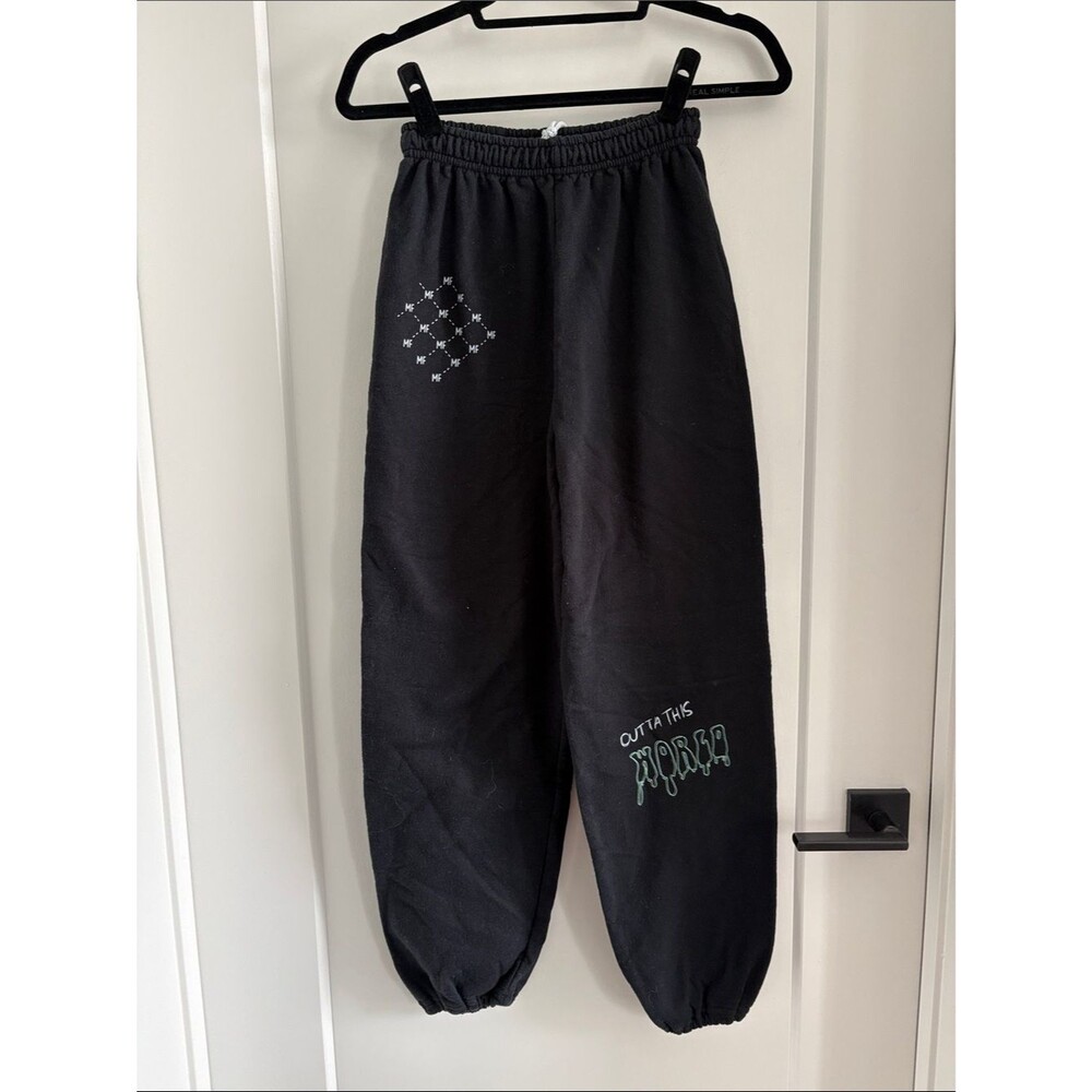 Mayfair Group Black Graphic Sweat Pants